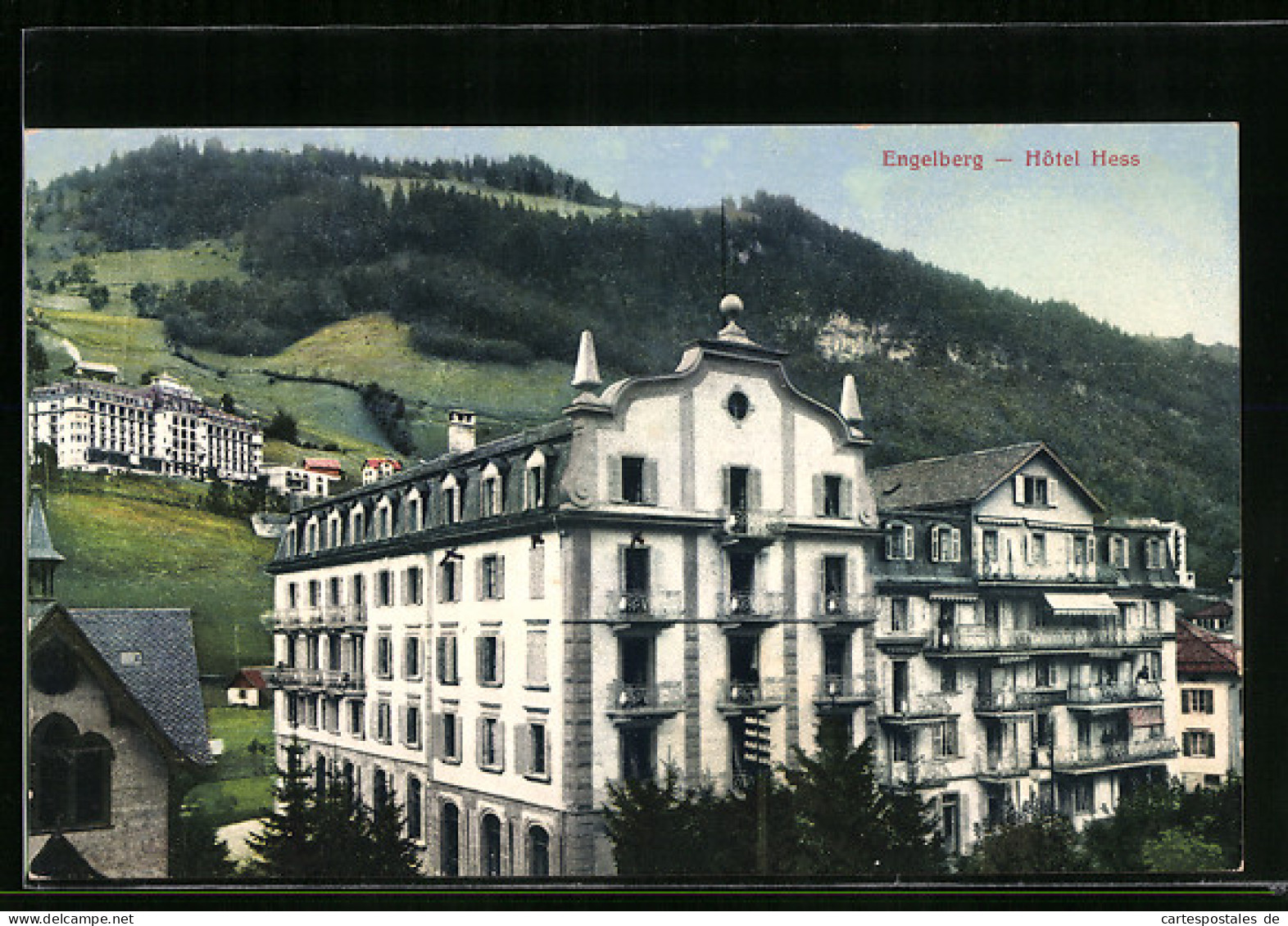 AK Engelberg, Hotel Hess Und Nähere Umgebung Aus Der Vogelschau  - Engelberg