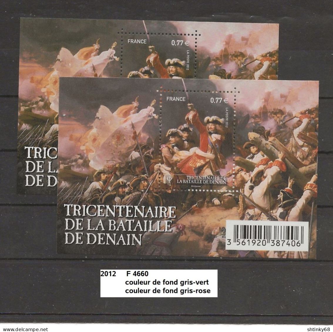 Variété Feuillet De 2012 Neuf** Y&T  N° F 4660 Nuance De Couleur - Unused Stamps