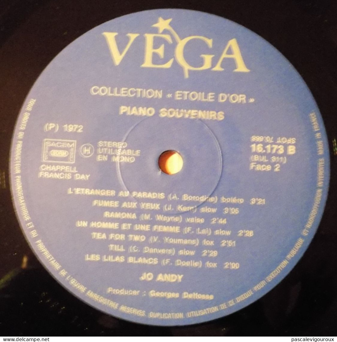 Jo Andy – Piano Souvenirs 2 - 33Tours - Instrumental