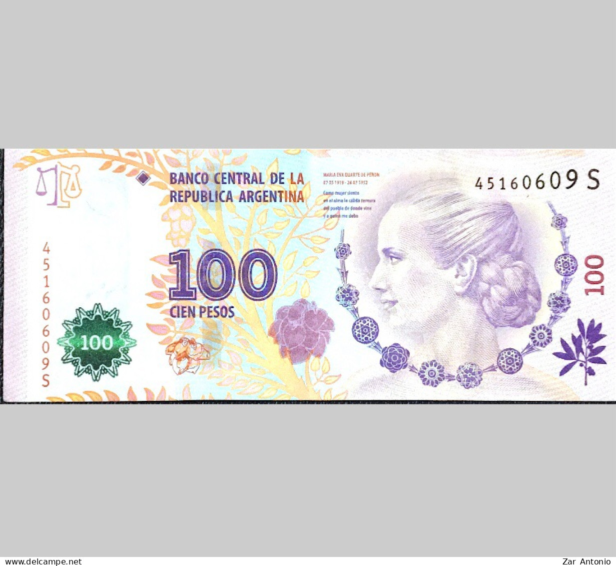 Argentina Commemorative Banknote 2015 UNC Pick 358b - Argentina