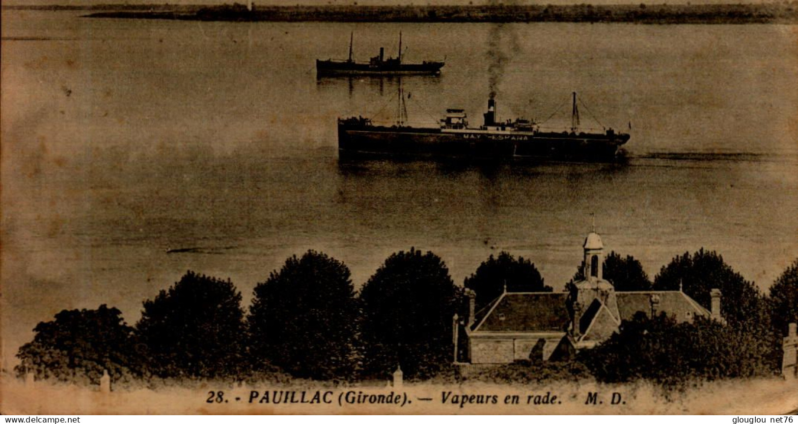 33-PAUILLAC..VAPEURS EN RADE...CPA - Pauillac