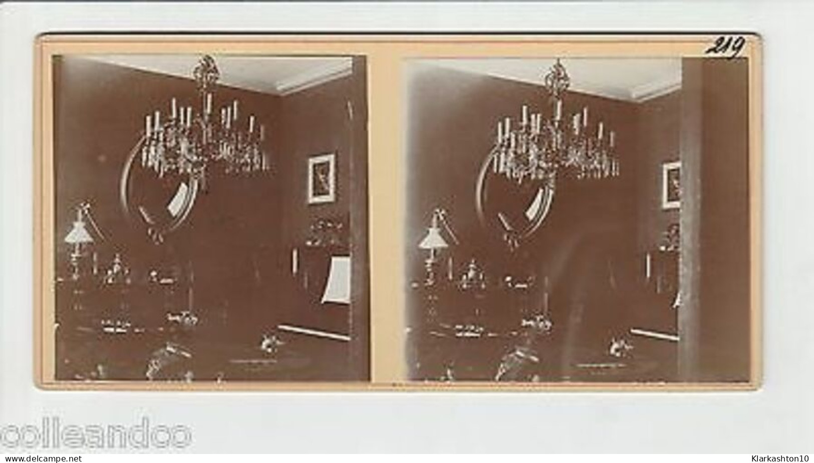 Vue Stéréoscopique Stéréo Photo De L'intérieur D'un Appartement Piano - Unclassified