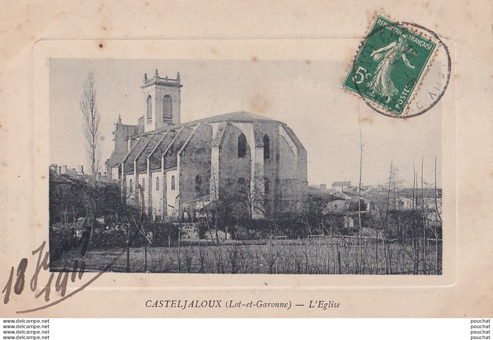 L17-47) CASTELJALOUX (LOT ET GARONNE) L ' EGLISE - EN 1911  - Casteljaloux