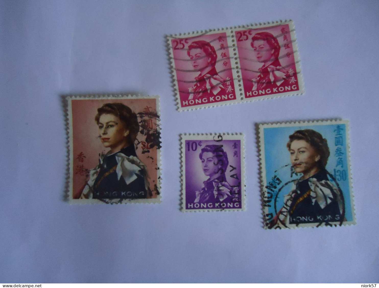 HONG  KONG  USED STAMPS 5  QUEEN  1992 - Sonstige & Ohne Zuordnung