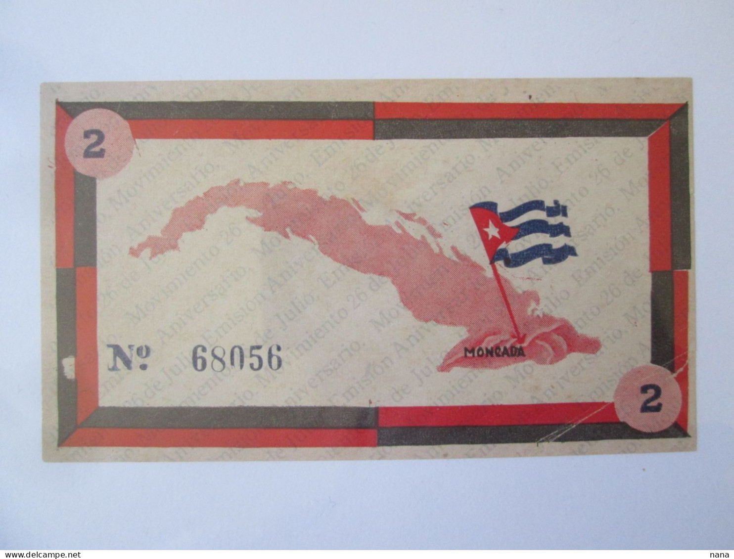 Cuba 2 Pesos 1958 Edition Anniversaire/anniversary Edition Banknote Fidel Castro Signature - Cuba