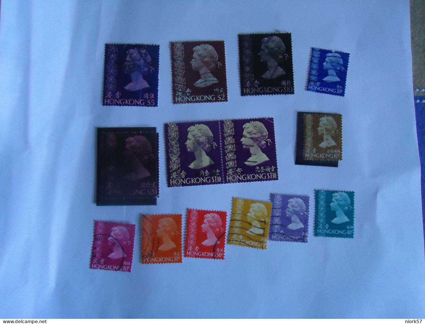 HONG  KONG  USED STAMPS  14 QUEEN 1973  $ 20 - Otros & Sin Clasificación