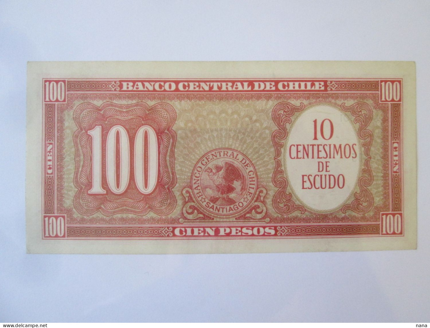 Chile 100 Pesos 1961 AUNC Banknote See Pictures - Chile