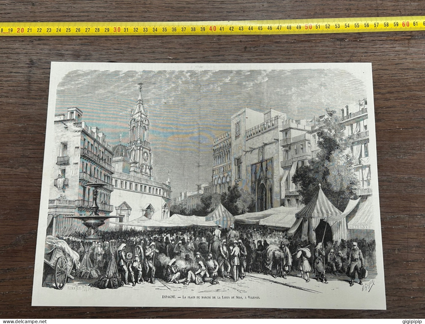 1873 ILL2 ESPAGNE LA PLACE DU MARCHÉ DE LA LONJA DE SEDA, A VALENCE, - Collezioni