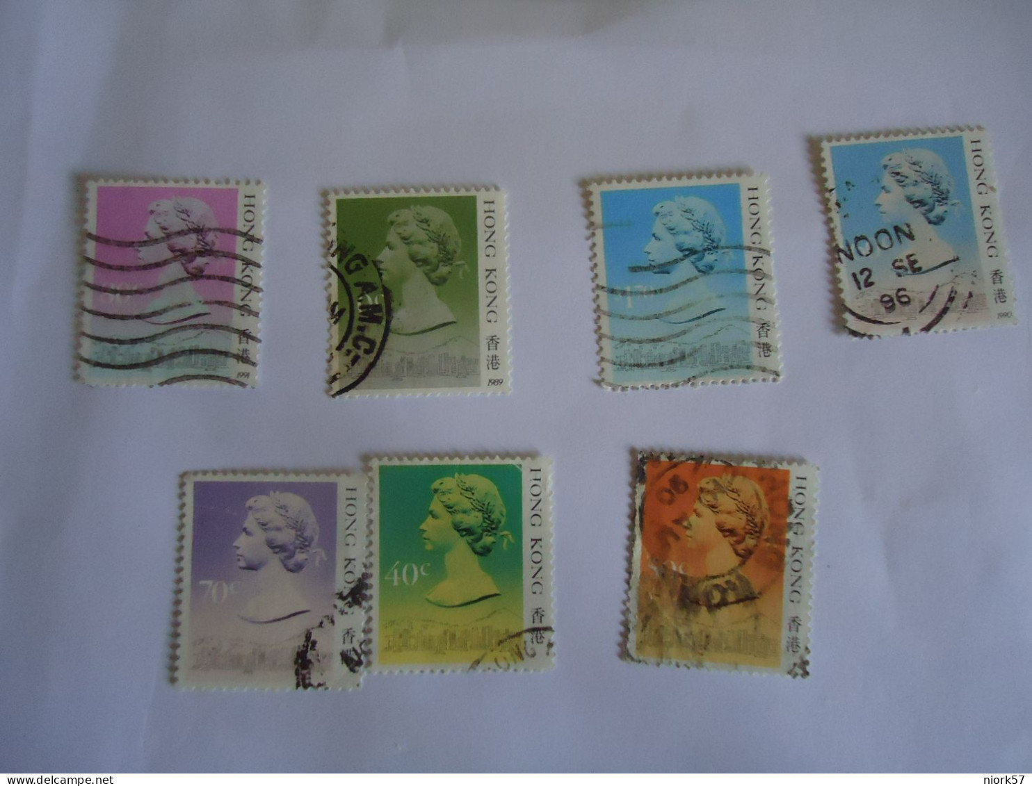 HONG  KONG  USED STAMPS  7   QUEEN 1987  $ - Altri & Non Classificati