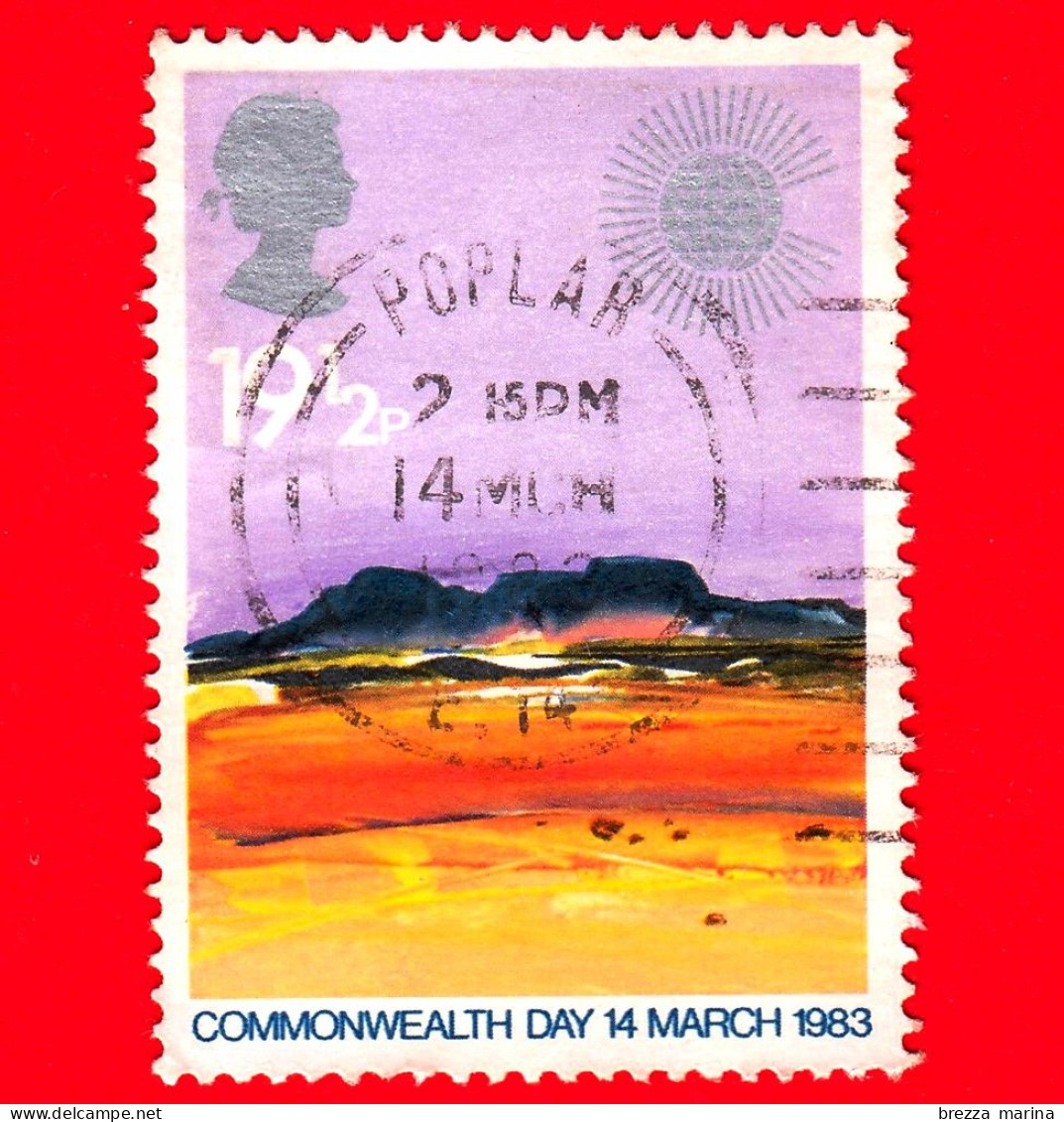 INGHILTERRA - GB - GRAN BRETAGNA - Usato - 1983 - Giornata Del Commonwealth-Regioni Geografiche - Desert - 19½ - Gebruikt