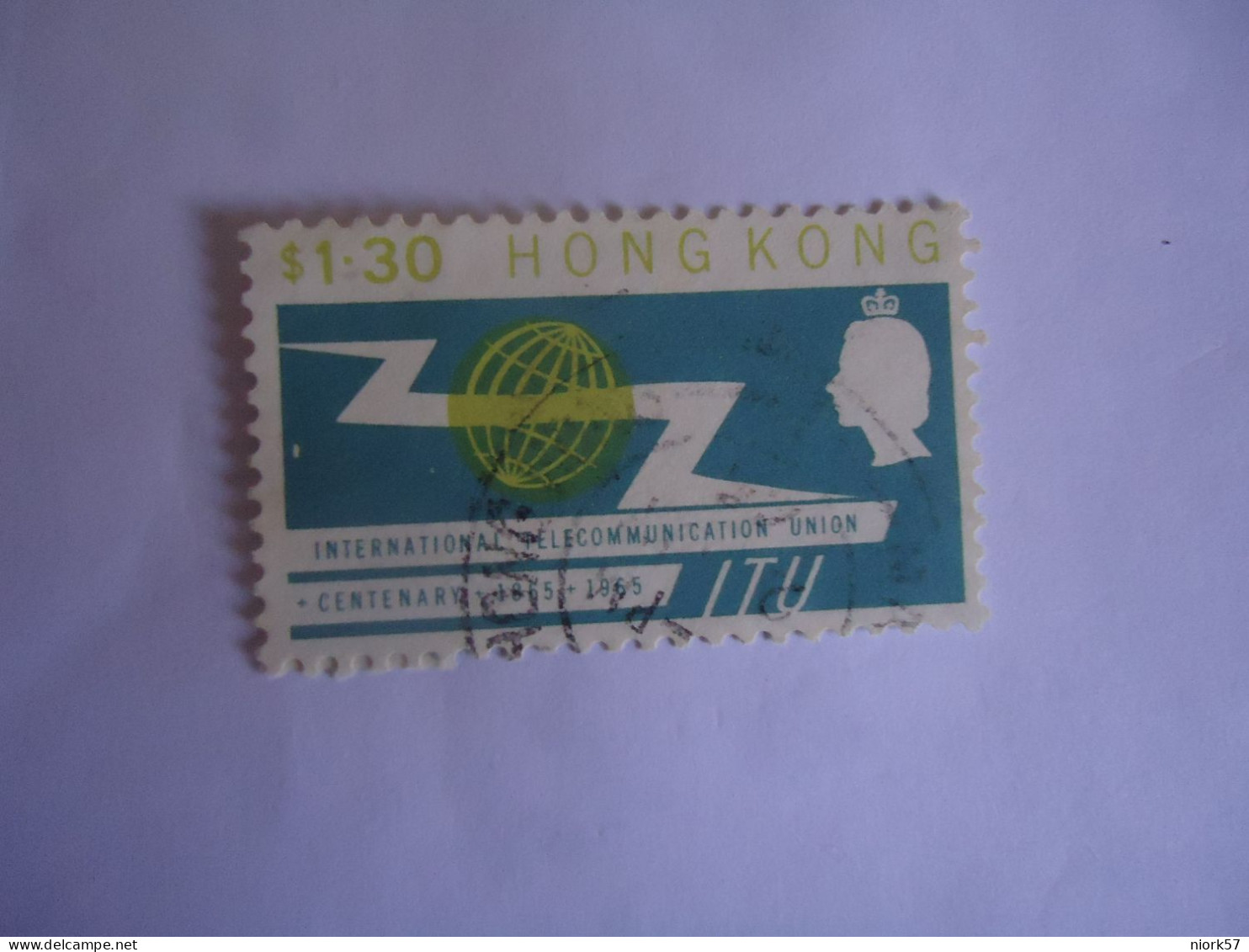 HONG  KONG  USED STAMPS  1965 UNION  ITU - Sonstige & Ohne Zuordnung