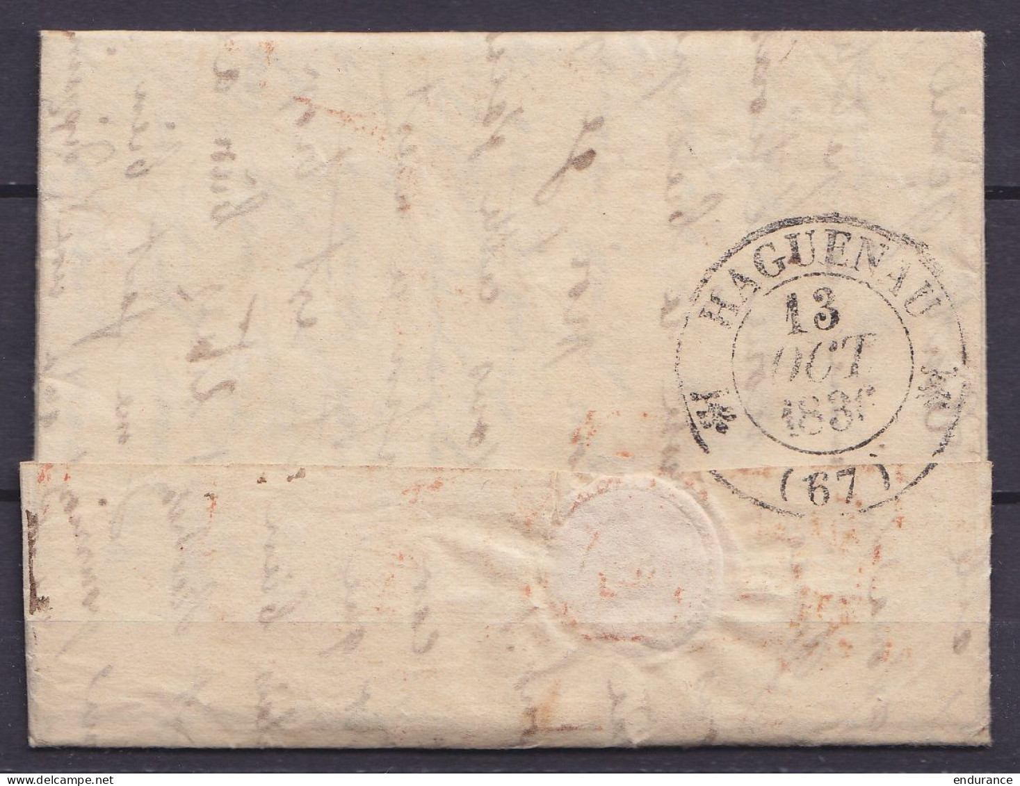 L. Datée 8 Octobre 1835 Càd LIEGE /10 DEC 1835 Pour RESCH…? (voir Scans) - Griffes "B.5.R." & [BELGIQUE PAR THIONVILLE]  - 1830-1849 (Independent Belgium)