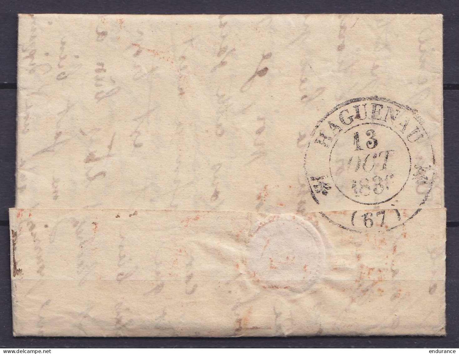 L. Datée 8 Octobre 1835 Càd LIEGE /10 DEC 1835 Pour RESCH…? (voir Scans) - Griffes "B.5.R." & [BELGIQUE PAR THIONVILLE]  - 1830-1849 (Belgique Indépendante)