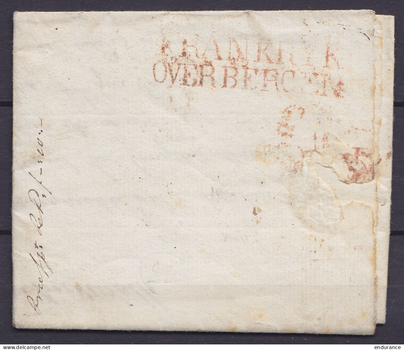 L. Datée 21 Février 1820 De AUBENCHEUL-AU-BOIS Pour HAARLEM "in Holland" - Griffes "2 / LE CATELET" & "L.F.R.4" - Port " - 1815-1830 (Hollandse Tijd)