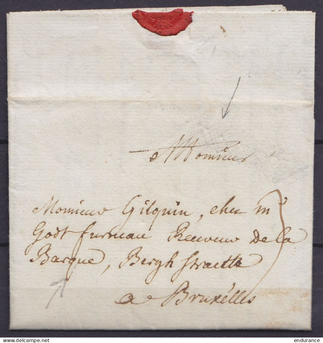 L. Datée 19 Juin 1779 De AIX-LA-CHAPELLE Pour BRUXELLES Par Barque - Marque En Creux "AIX-LA-CHAPELLE" - 1714-1794 (Pays-Bas Autrichiens)