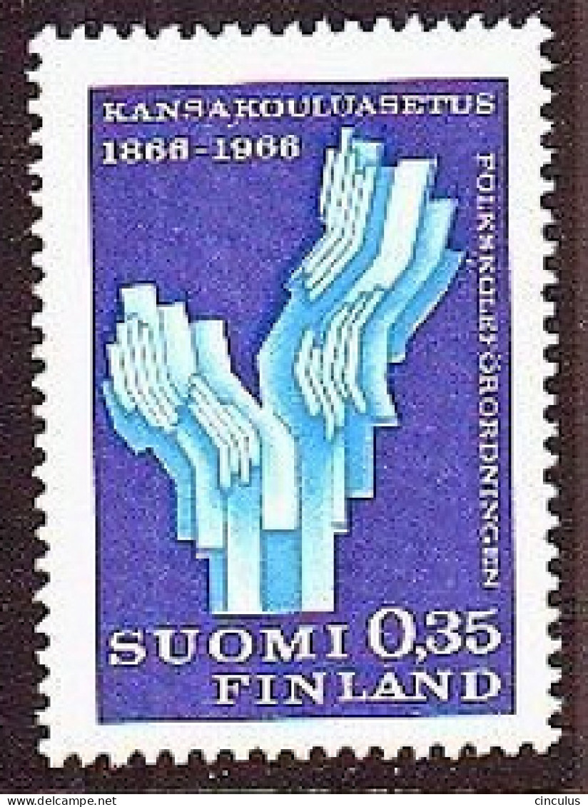 1966. Finland. Centenary Of Primary School Law. MNH. Mi. Nr. 612 - Unused Stamps