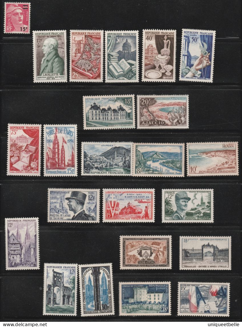 FRANCE, Année 1954  Neufs**, Cote 314,60€ - 1950-1959