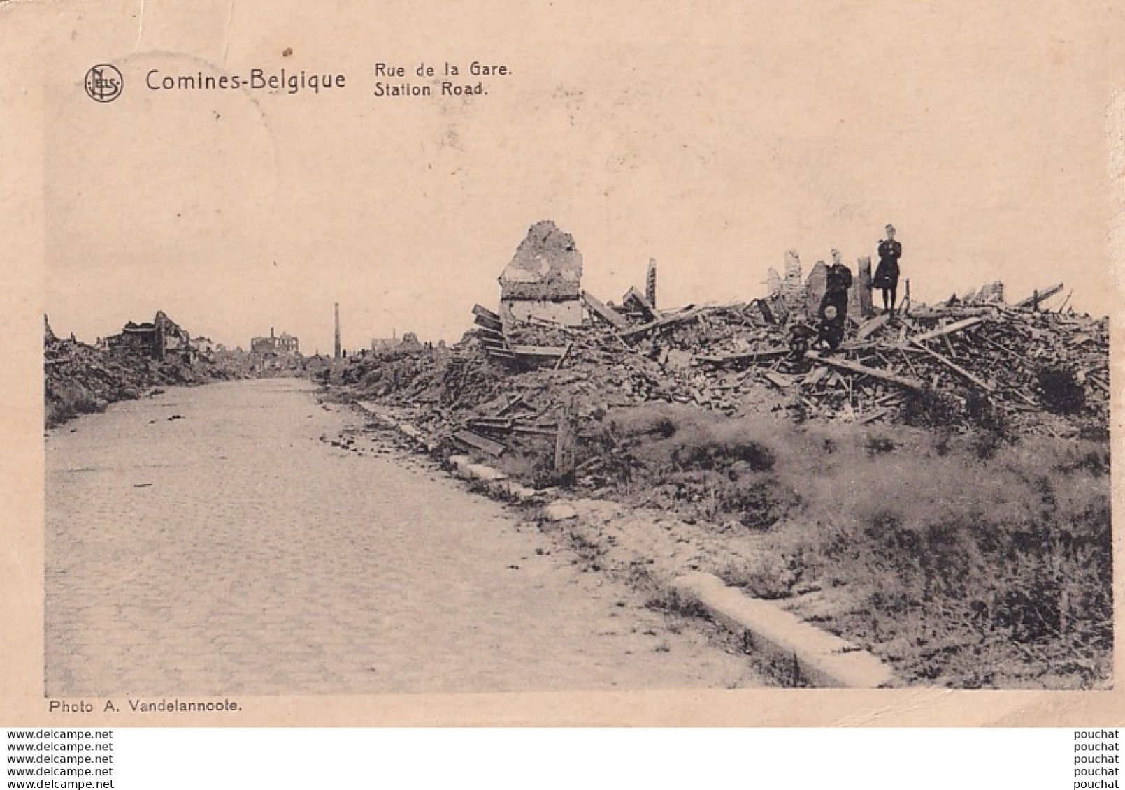 L12- COMINES - BELGIQUE - RUE DE LA GARE - ANIMEE - ( 2 SCANS ) - Comines-Warneton - Komen-Waasten