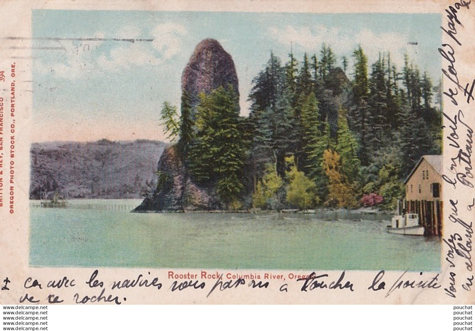 L12-  OREGON -  ROOSTER ROCK RIVER  COLUMBIA RIVER -  EN 1904 - ( 2 SCANS ) - Andere & Zonder Classificatie