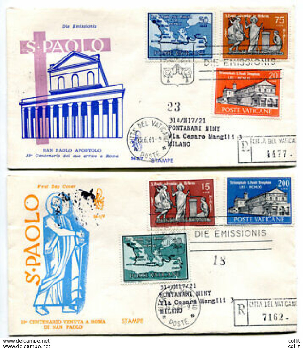Vaticano FDC Venetia 1961 San Paolo  Viaggiata Racc. Per L'Italia - FDC