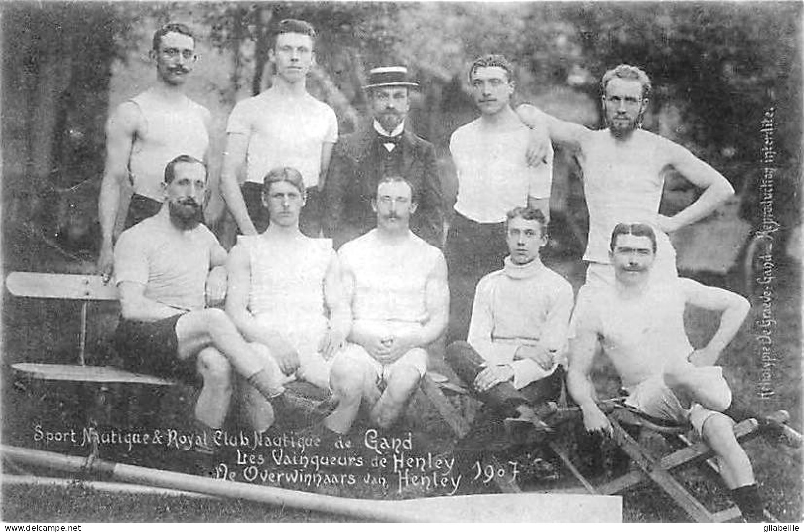 GENT - GAND  - Sport Nautique Et Royal Club Nautique De Gand -  Les Vainqueurs De Henley 1907 - Rowing