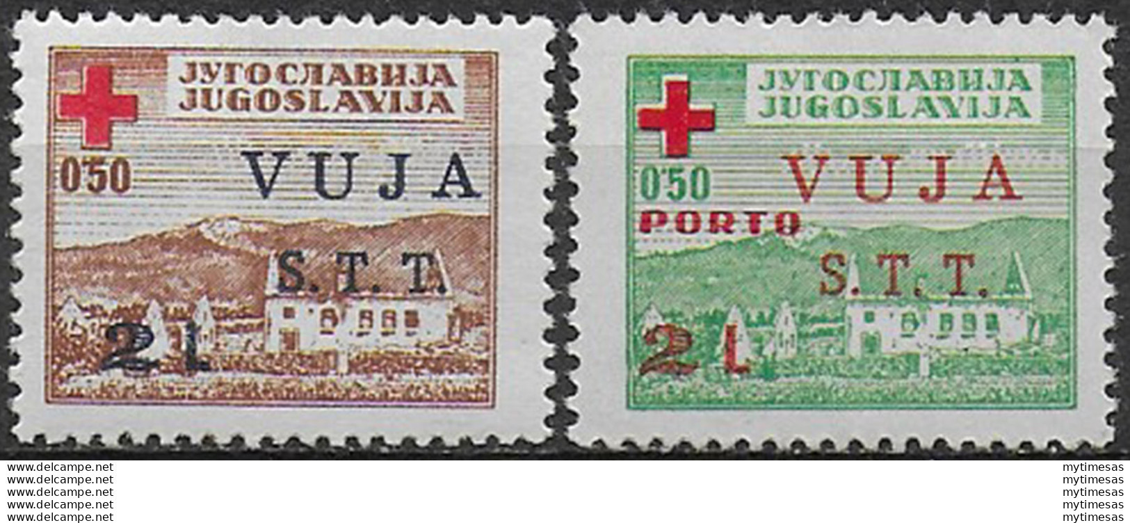 1948 Trieste B Croce Rossa 2v. MNH Sassone N. 4/5 - Ohne Zuordnung