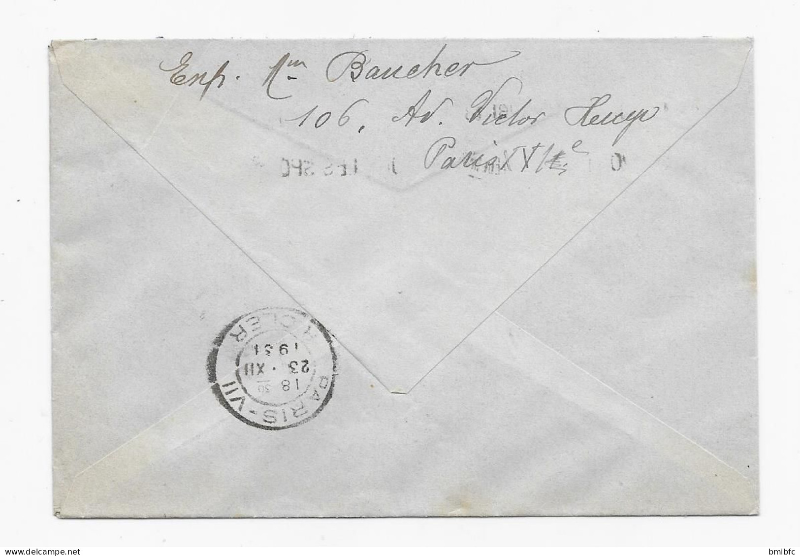 Sur Lettre De 1931 - Cartas & Documentos