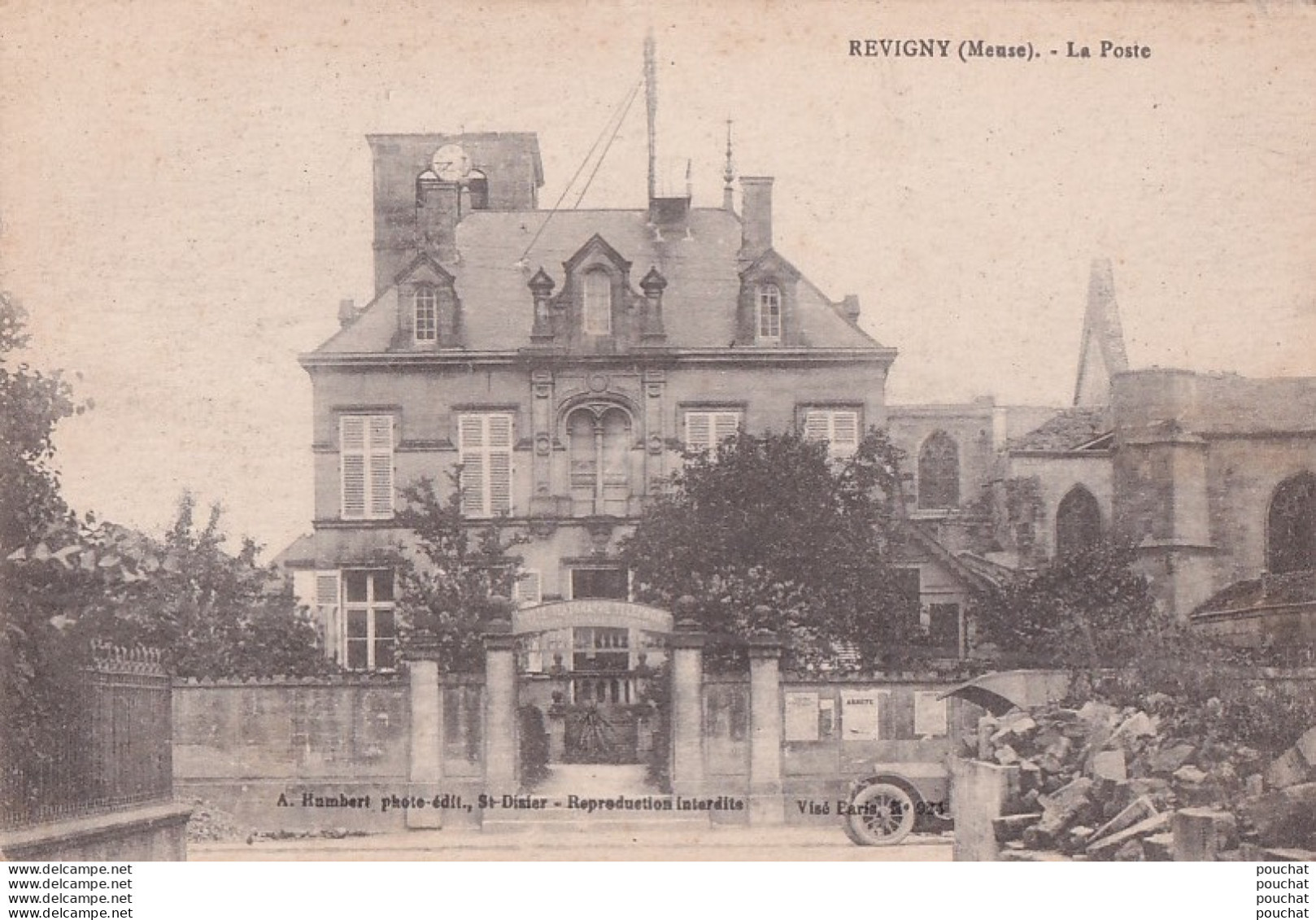 M6-55) REVIGNY - LA POSTE - EDIT. HUMBERT , ST DIZIER - ( 2 SCANS ) - Revigny Sur Ornain