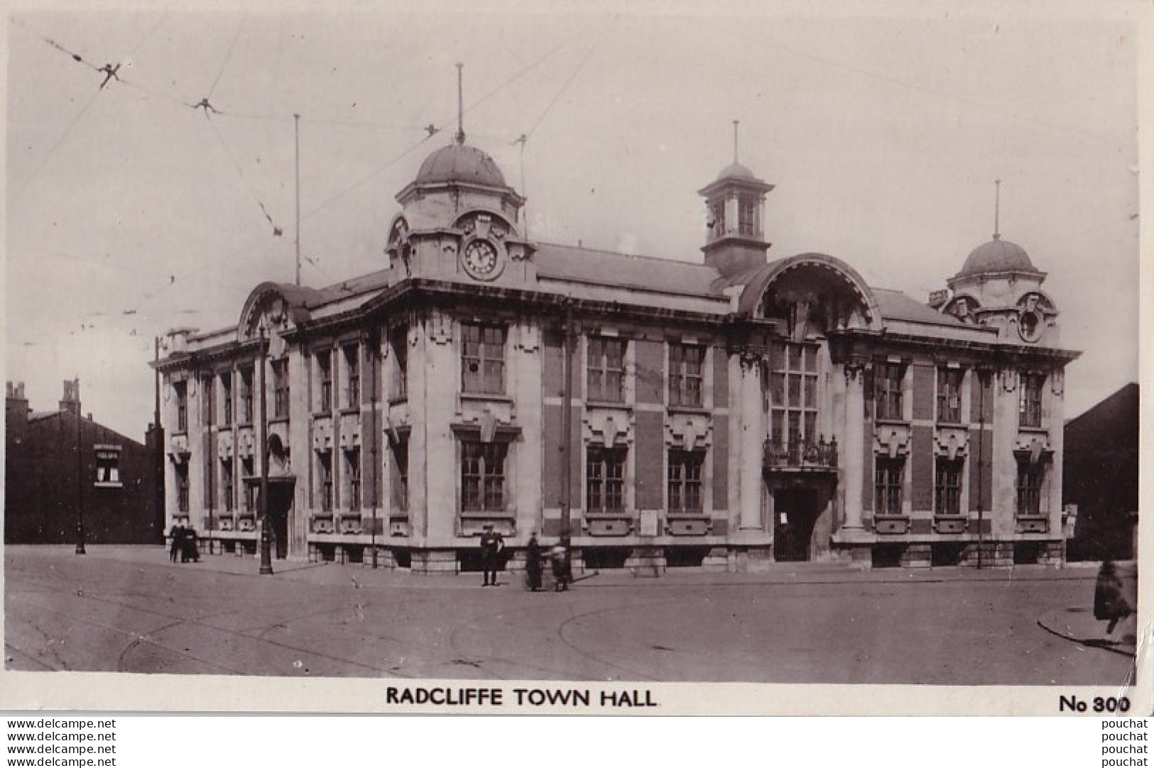 M10- RADCLIFFE - CARTE PHOTO CHAS WILKINSON , MANCHESTER - TOWN  HALL - ( 2 SCANS ) - Manchester