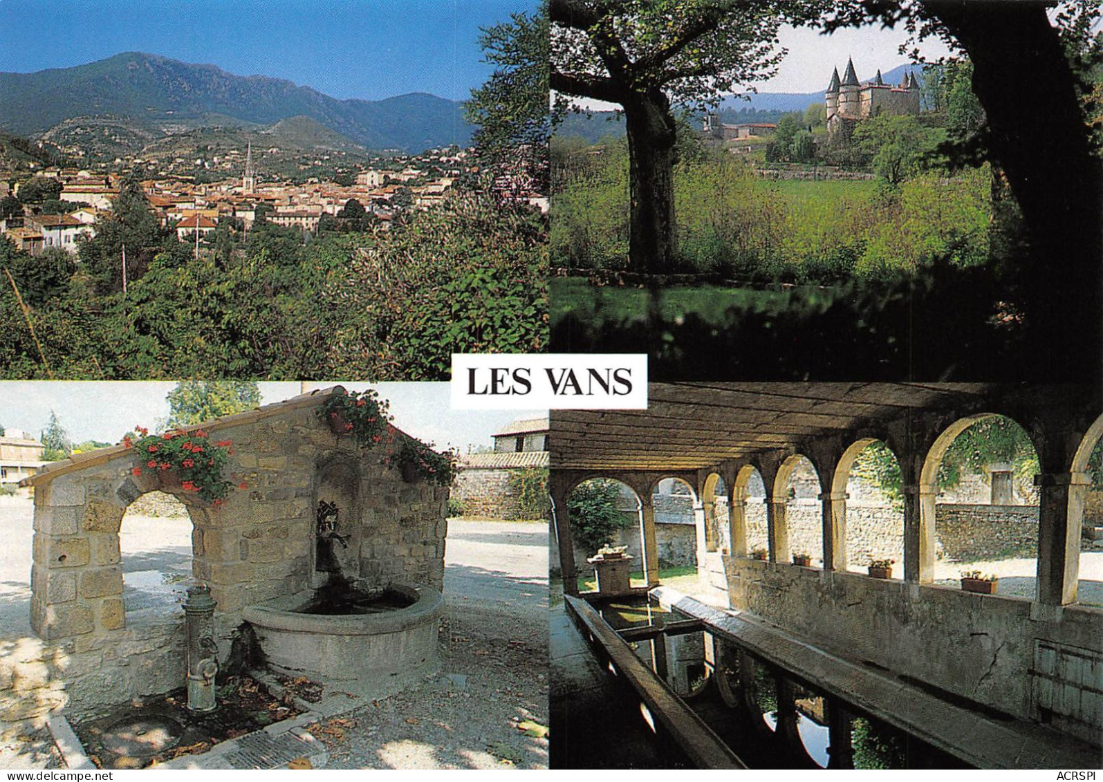 LES VANS  4 Vues Chateau Lavoir Fontaine 5 (scan Recto Verso)KEVREN000 - Les Vans