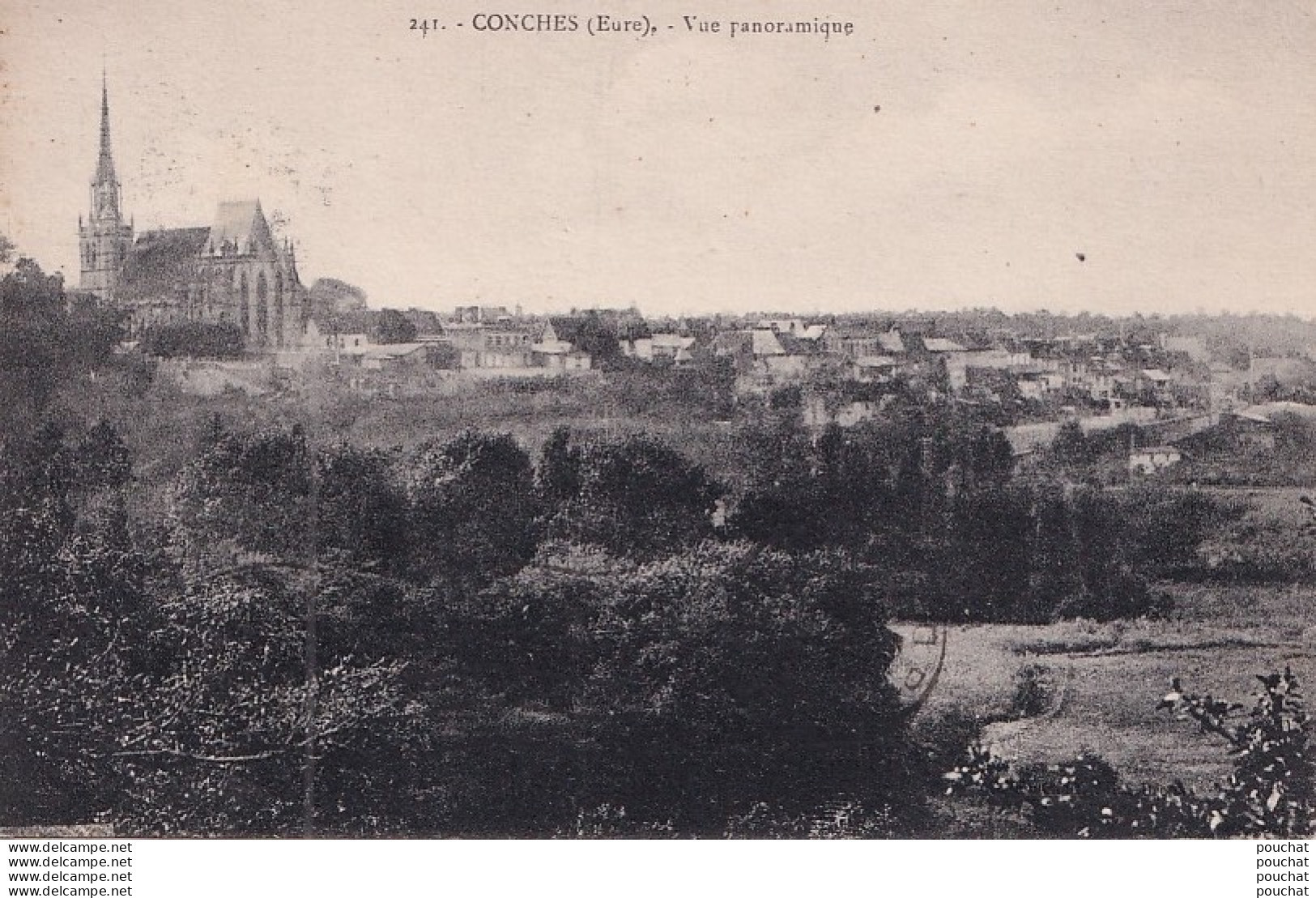 M15-27) CONCHES - EURE - VUE PANORAMIQUE - EN 1933 - ( 2 SCANS ) - Conches-en-Ouche