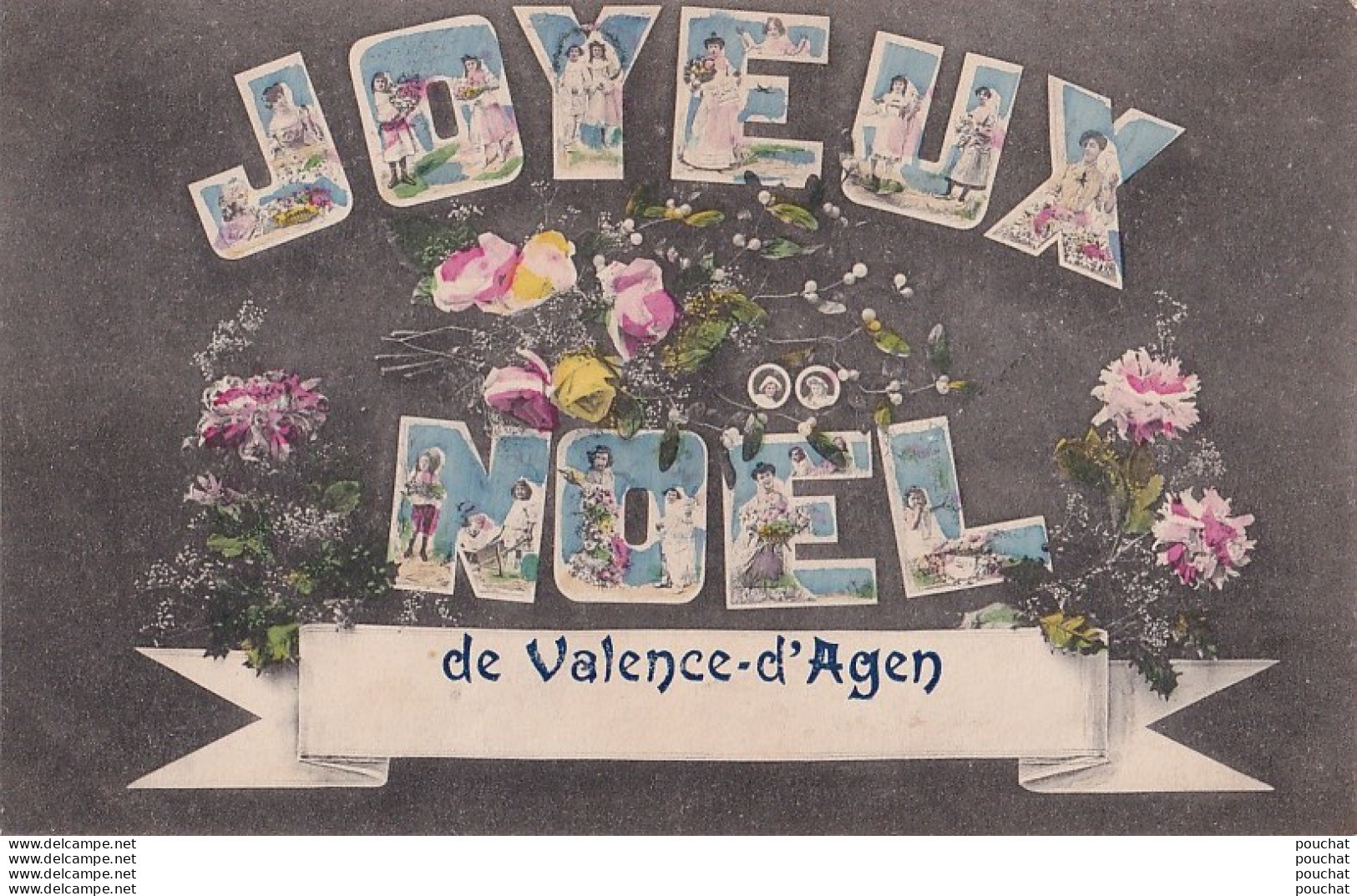 M15-82) VALENCE D'AGEN  - JOYEUX NOEL - ( 2 SCANS ) - Valence