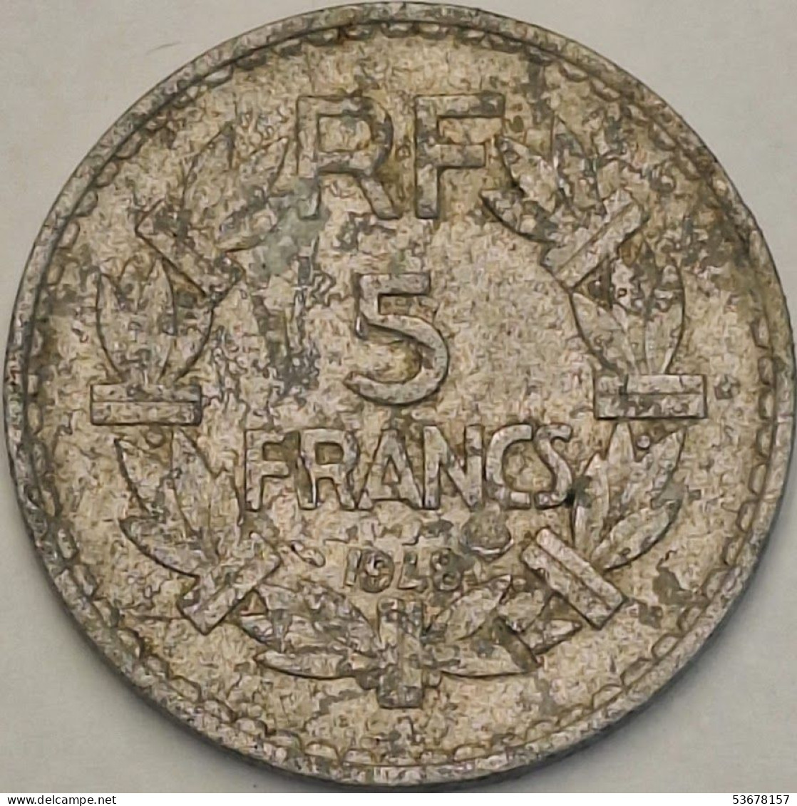 France - 5 Francs 1948 Open 9, KM# 888b.1 (#4122) - 5 Francs