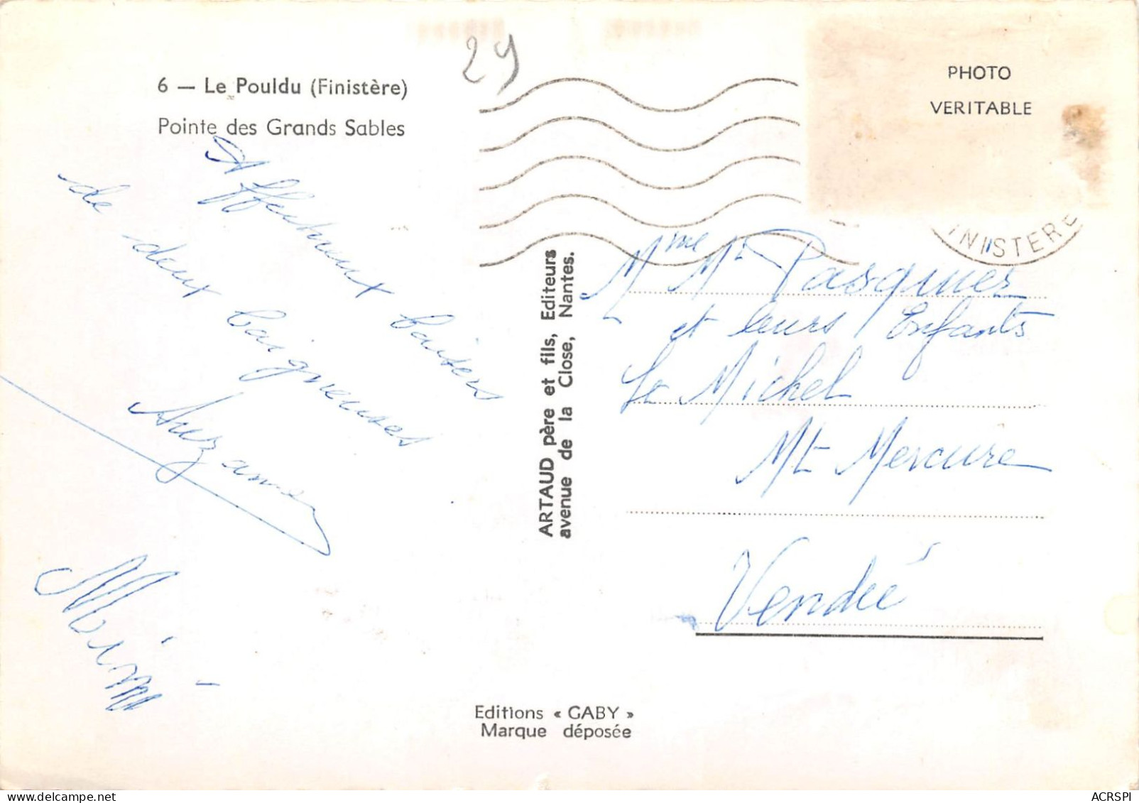 LE POULDU  Pointe Des Grands Sables 6 (scan Recto-verso)KEVREN4Vic - Le Pouldu