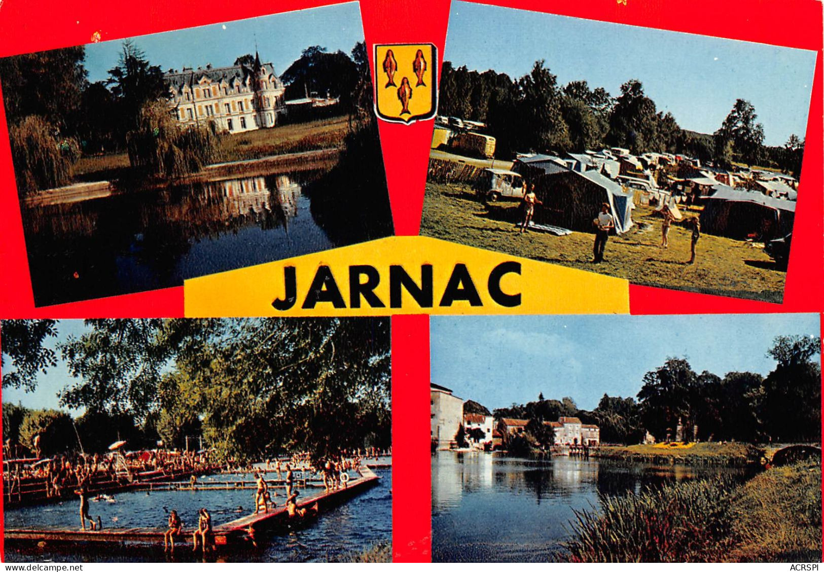 JARNAC  Chateau De CRESSE Camping Piscine Pointe Du Parc  Moulins  4 (scan Recto-verso)KEVREN9Und - Jarnac