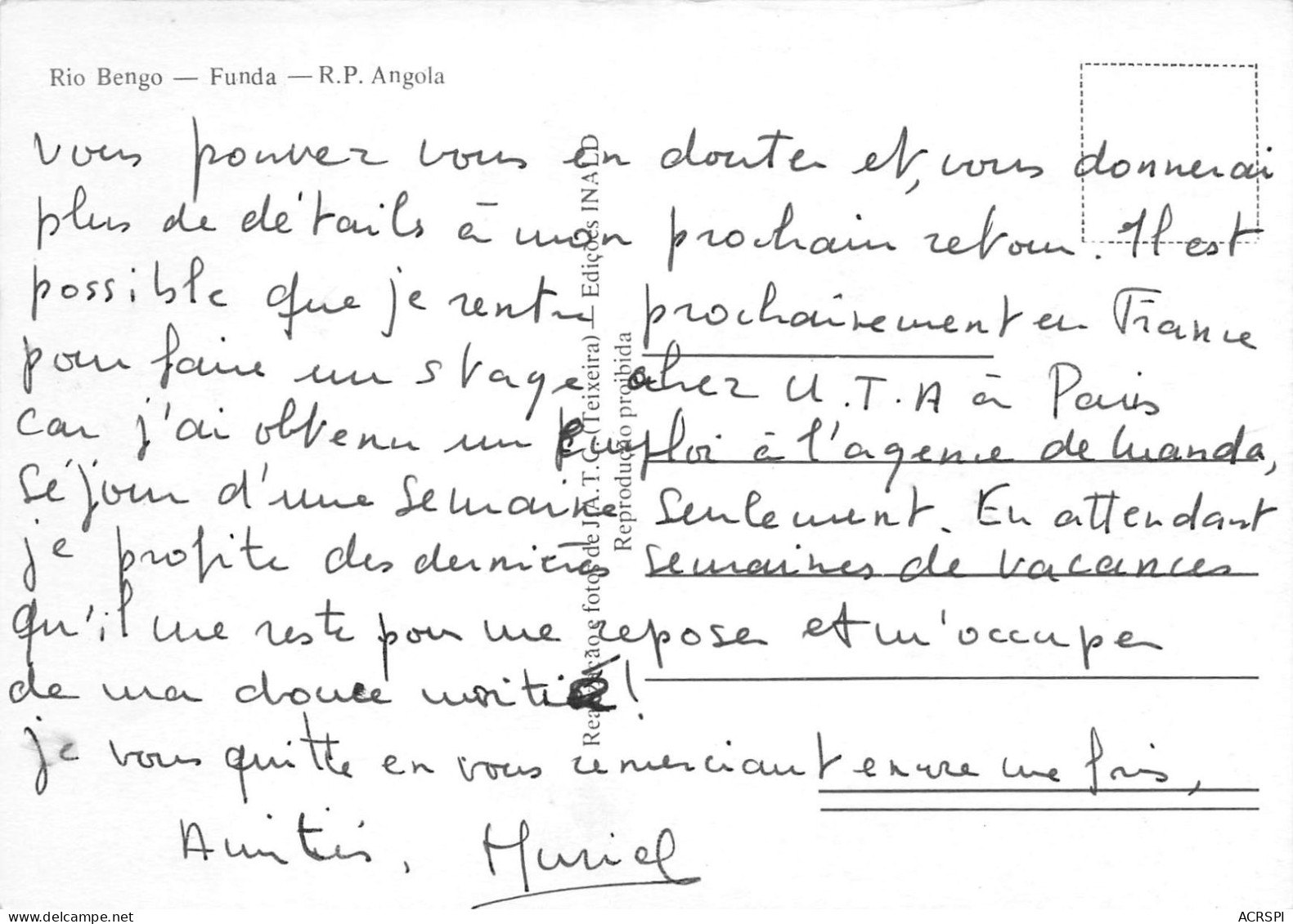 ANGOLA Rio Bengo FUNDA  3 (scan Recto Verso)KEVREN08VIC - Angola