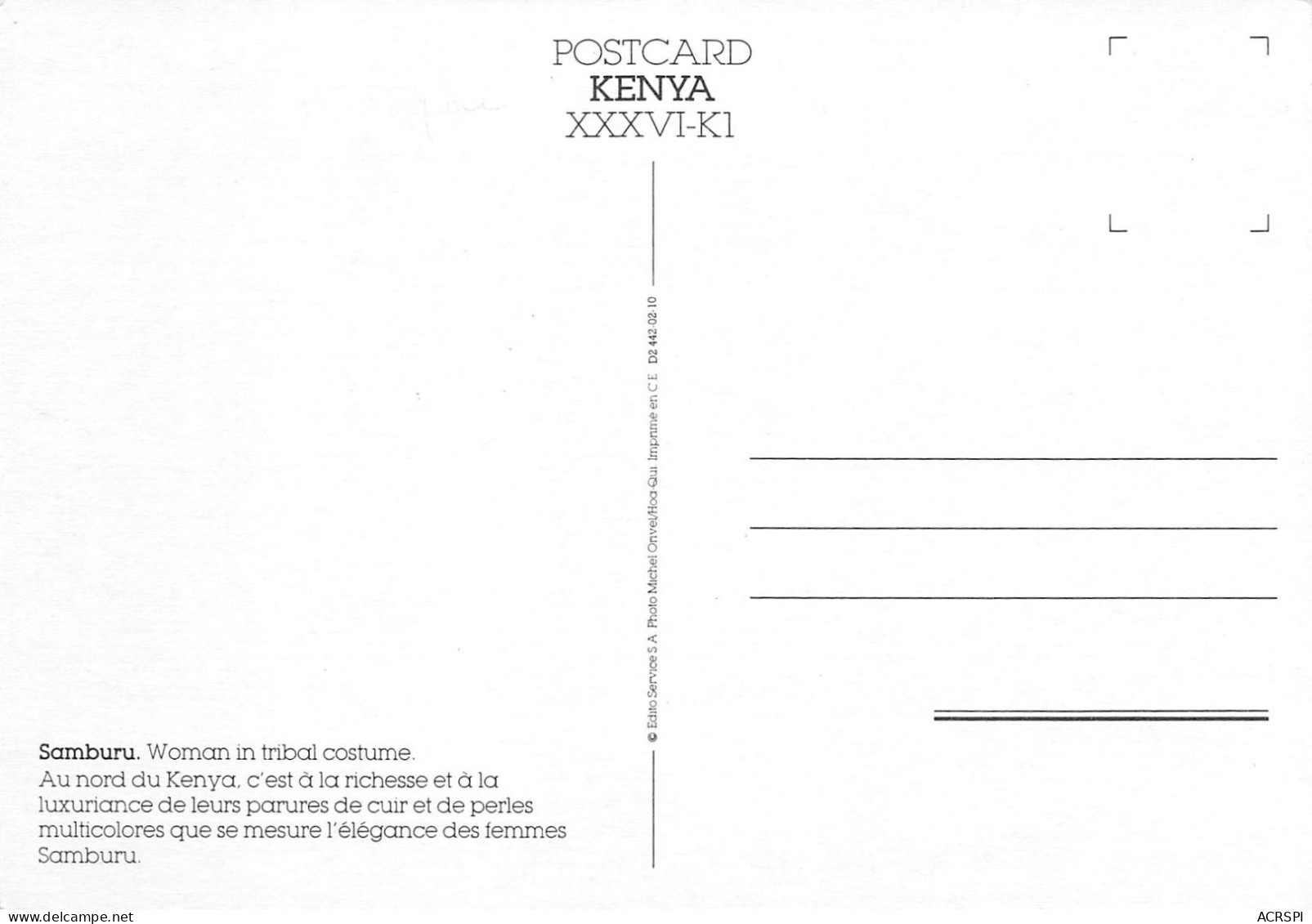 KENYA  Samburu  22 (scan Recto Verso)KEVREN0VIC - Kenia