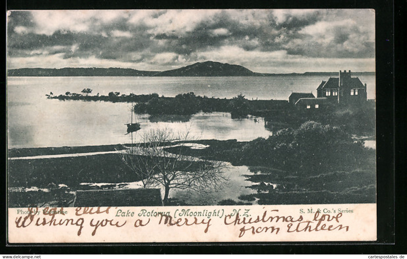 AK Lake Rotorua, Moonlight Over The Lake  - Neuseeland