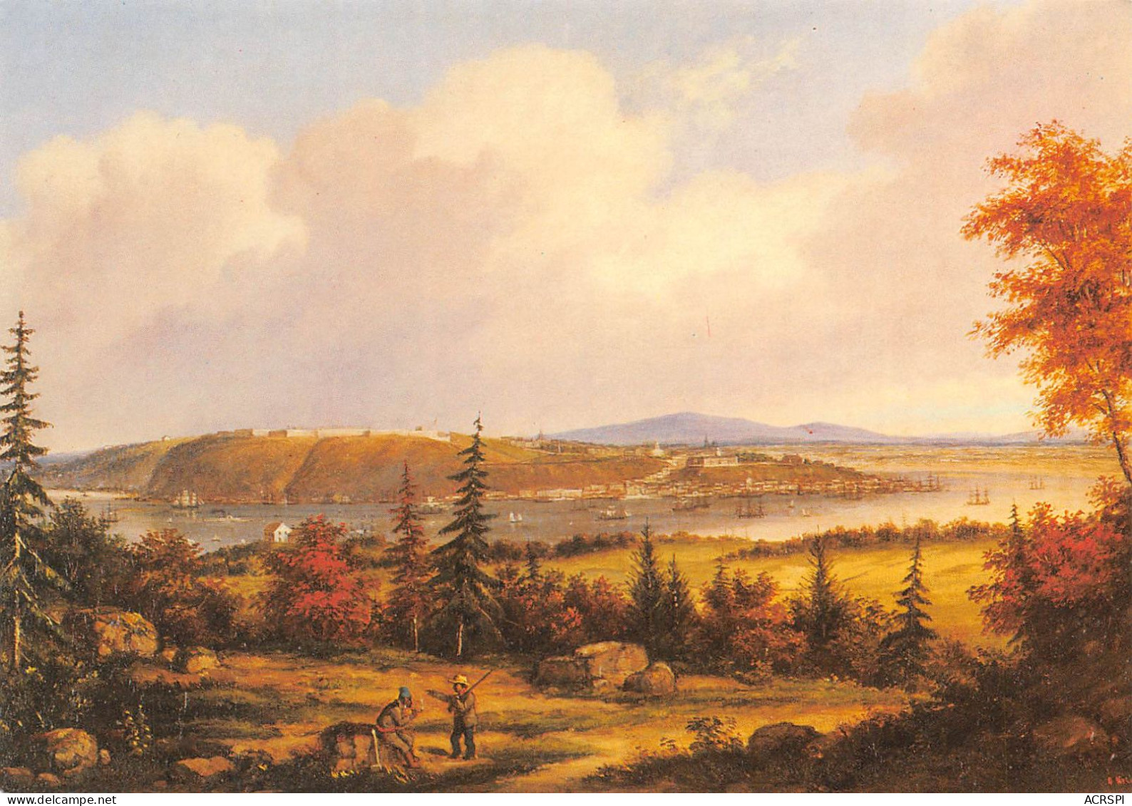 Canada QUEBEC  Vu De POINTE LEVI De Cornelius Krieghoff  2 (scan Recto Verso)KEVREN73BIS - Québec - La Cité