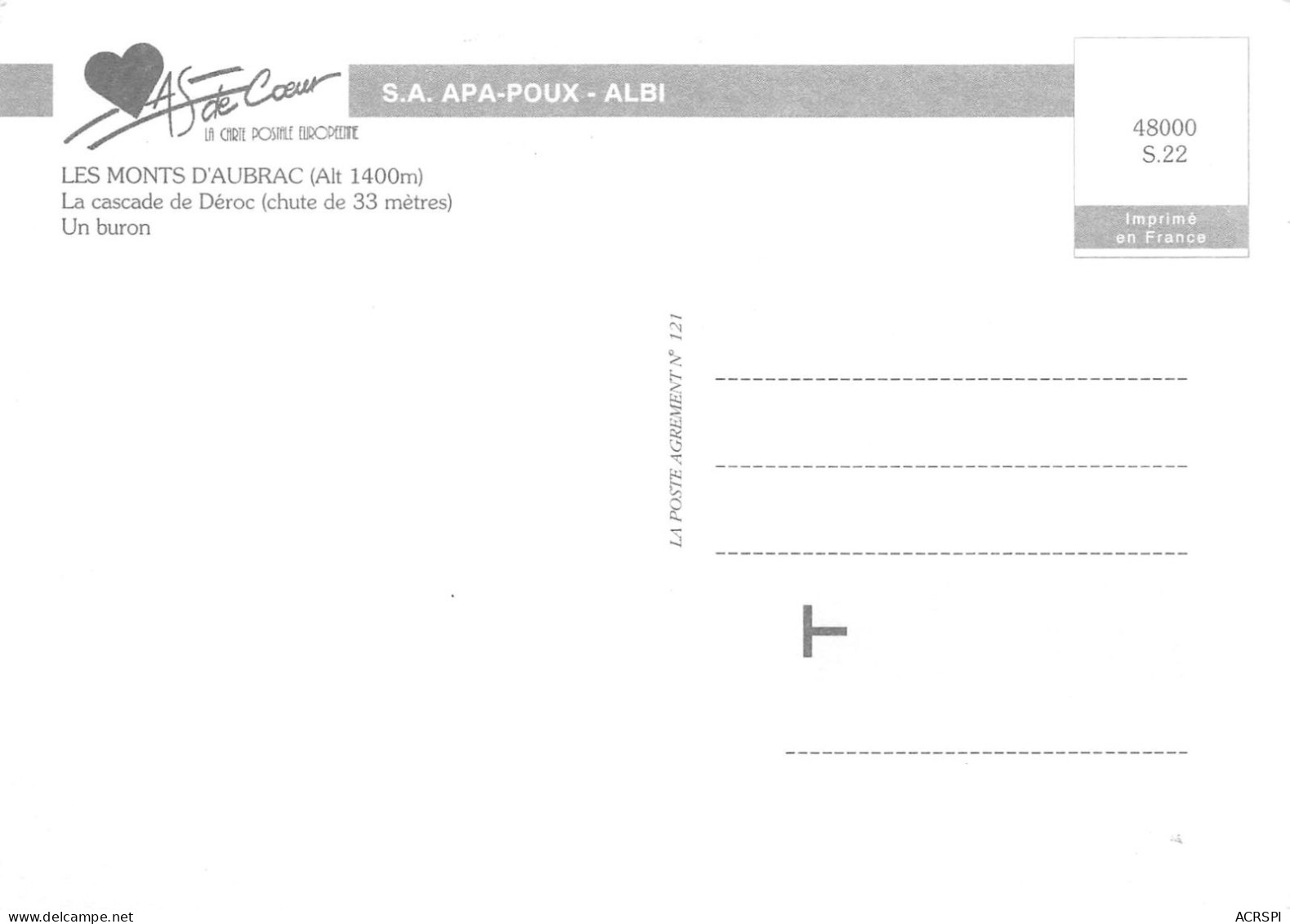 Les Monts D'Aubrac  28 (scan Recto Verso)KEVREN73BIS - Aumont Aubrac