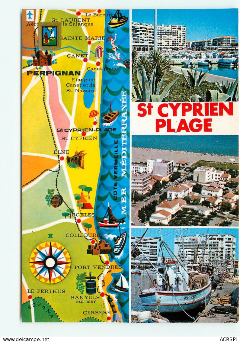 Saint Cyprien, Multi Vues 6 (scan Recto-verso) KEVREN0065 - Saint Cyprien