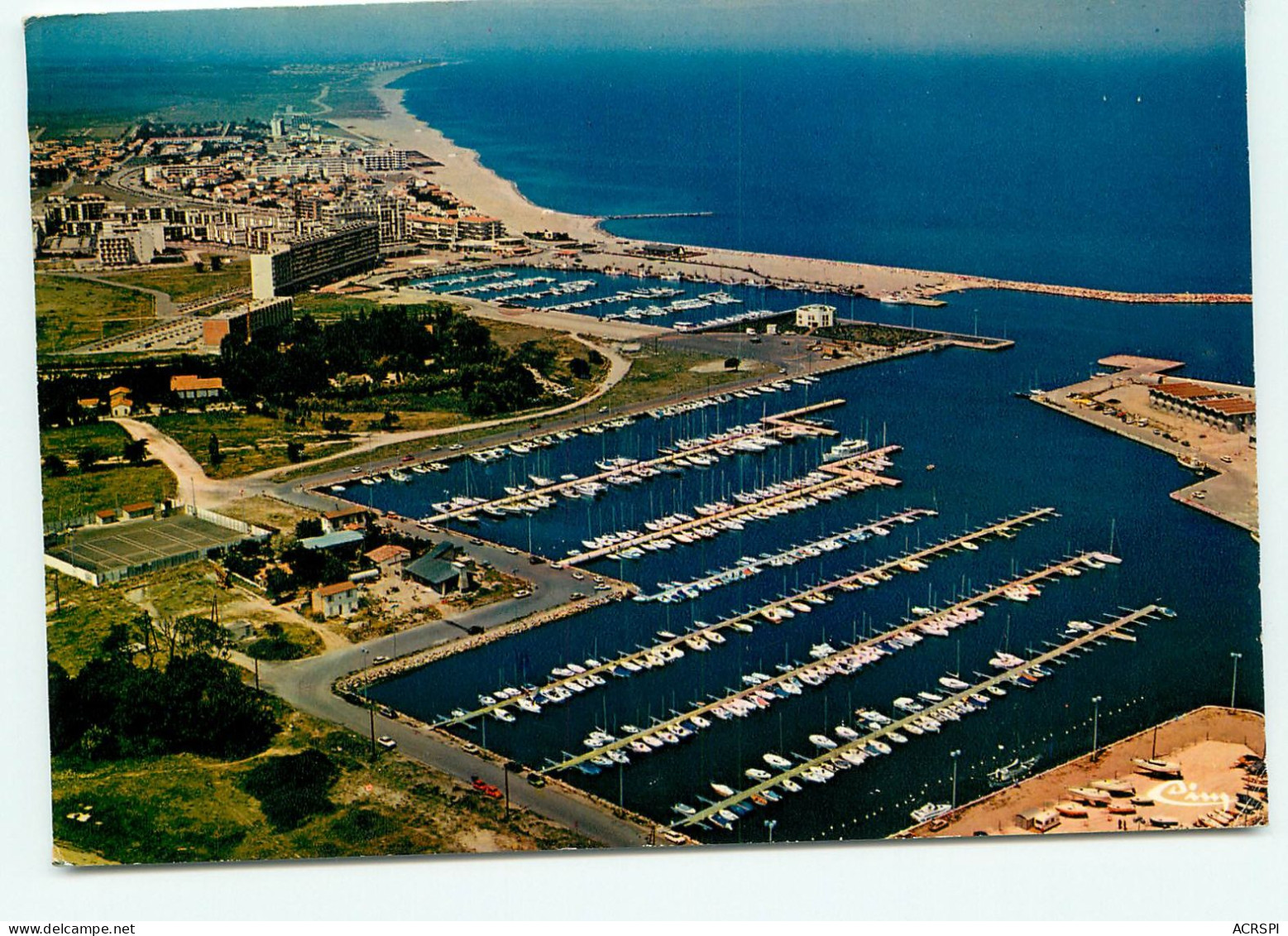 Saint Cyprien, Vue Aerienne, Le Port  De Plaisance (scan Recto-verso) KEVREN0065 - Saint Cyprien