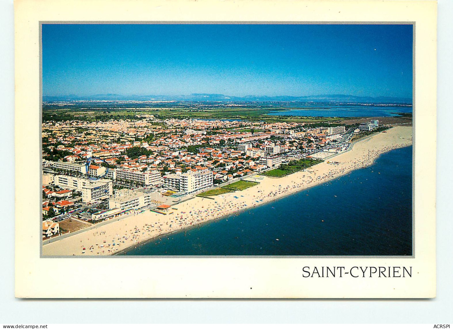 Saint Cyprien, Vue Aerienne, La Ville, La Plage (scan Recto-verso) KEVREN0065 - Saint Cyprien