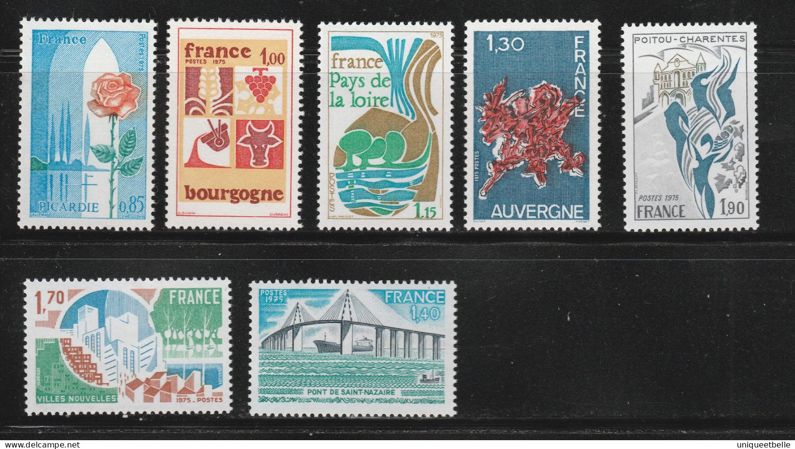 FRANCE, Année 1975  Neufs**, Faciale 10,40€, Prix Fixe - 1950-1959