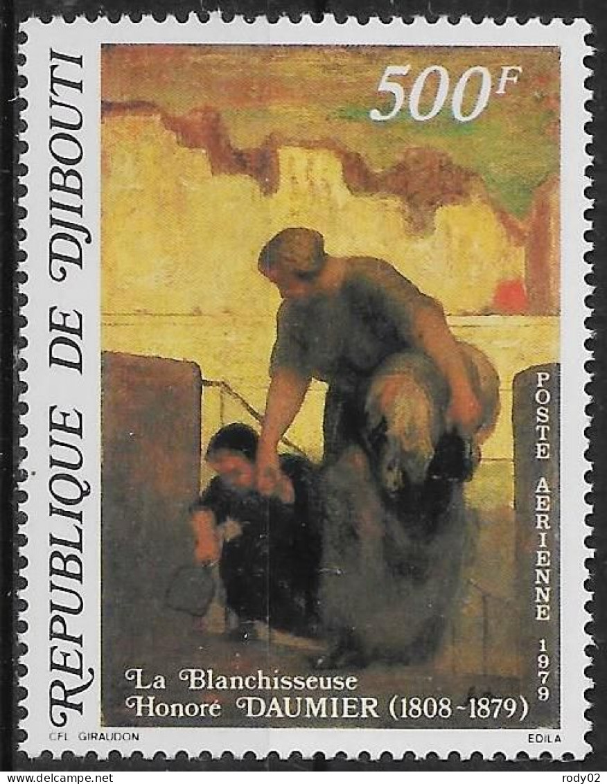 DJIBOUTI - ART - LA BLANCHISSEUSE, OEUVRE D'HONORE DAUMIER - PA 133 - NEUF** MNH - Sonstige & Ohne Zuordnung