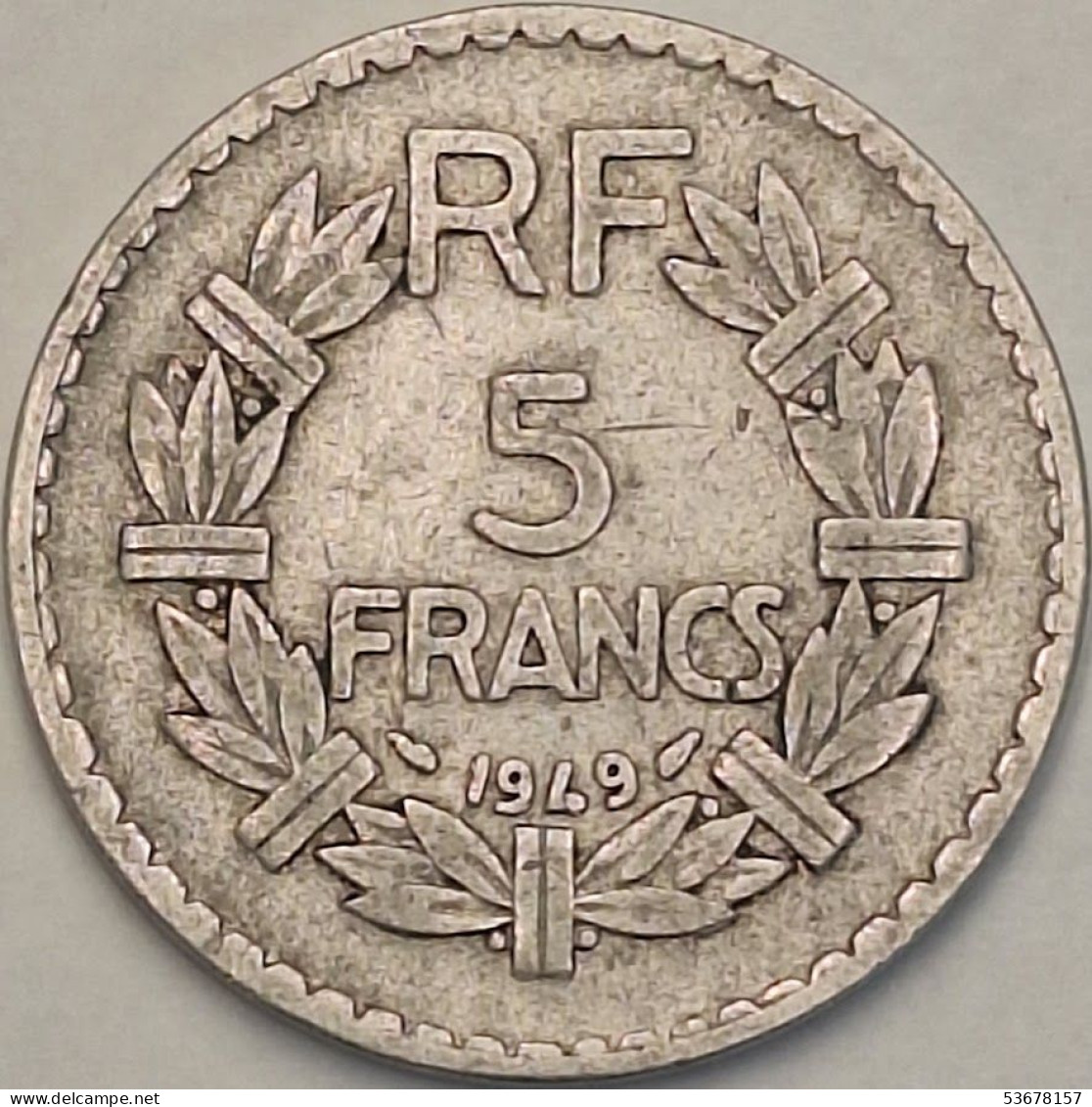 France - 5 Francs 1949 Closed 9, KM# 888b.1 (#4123) - 5 Francs