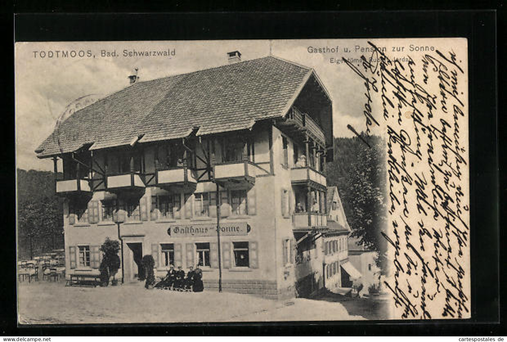 AK Todtmoos /Bad. Schwarzwald, Gasthof Und Pension Zur Sonne  - Todtmoos