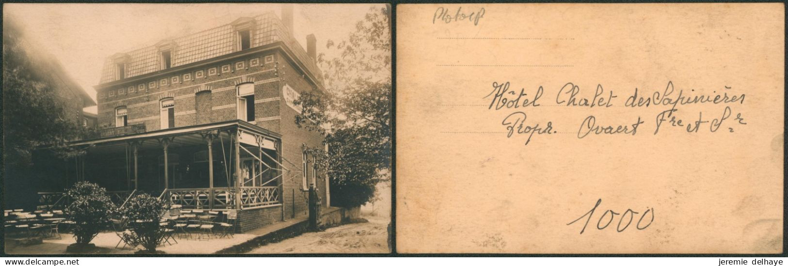 Carte Photo - Hotel Chalet Des Sapinières, Prop. Ovaert (Orroir). - Kluisbergen