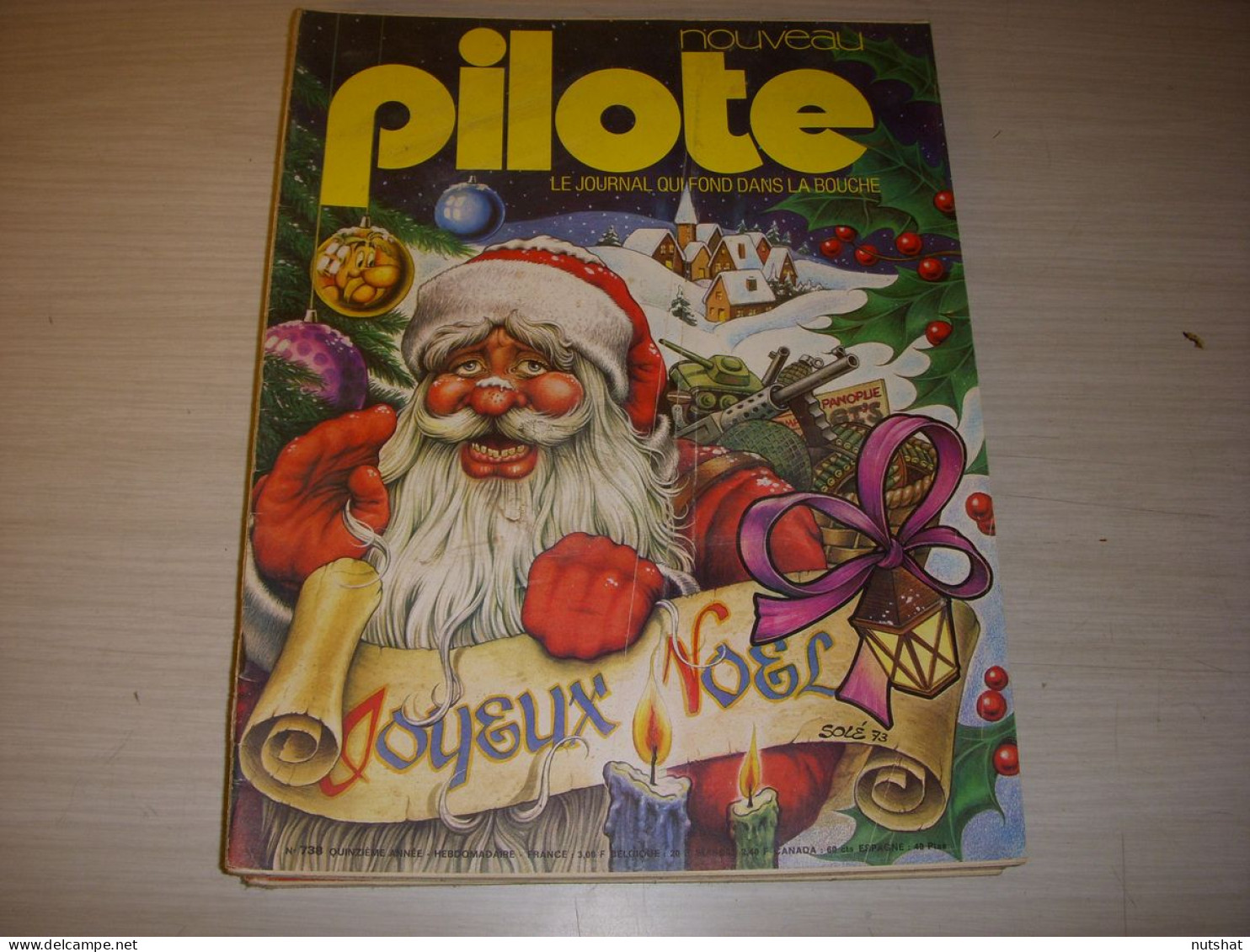 PILOTE 738 27.12.73 SPECIAL NOEL KEEP ON ROCKIN MAGIC CIRCUS CONCOMBRE MASQUE - Pilote