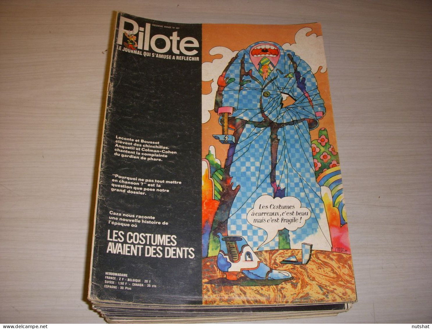 PILOTE 627 11.11.71 ASTERIX BLUEBERRY CHANSONS RUBRIQUE A BRAC CONCOMBRE MASQUE - Pilote